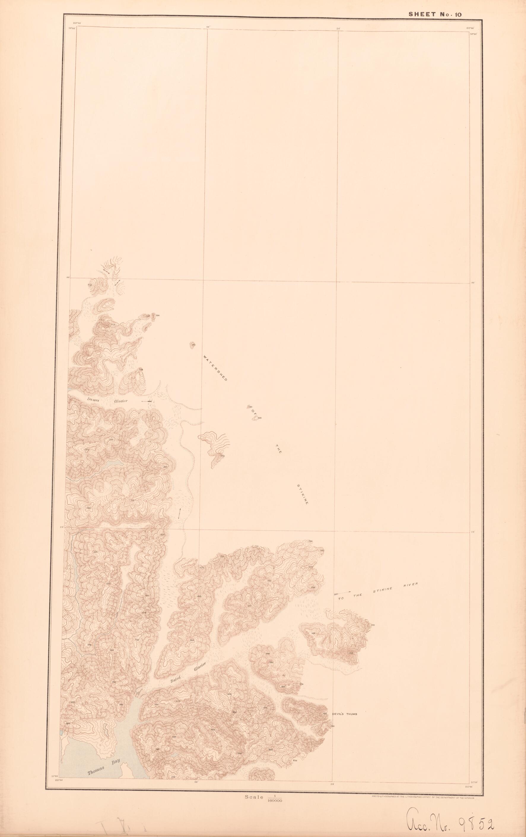 This old map of Sheet 10 from Alaskan Boundary Atlas from 1895 from 1895 was created by International Boundary Commission in 1895
