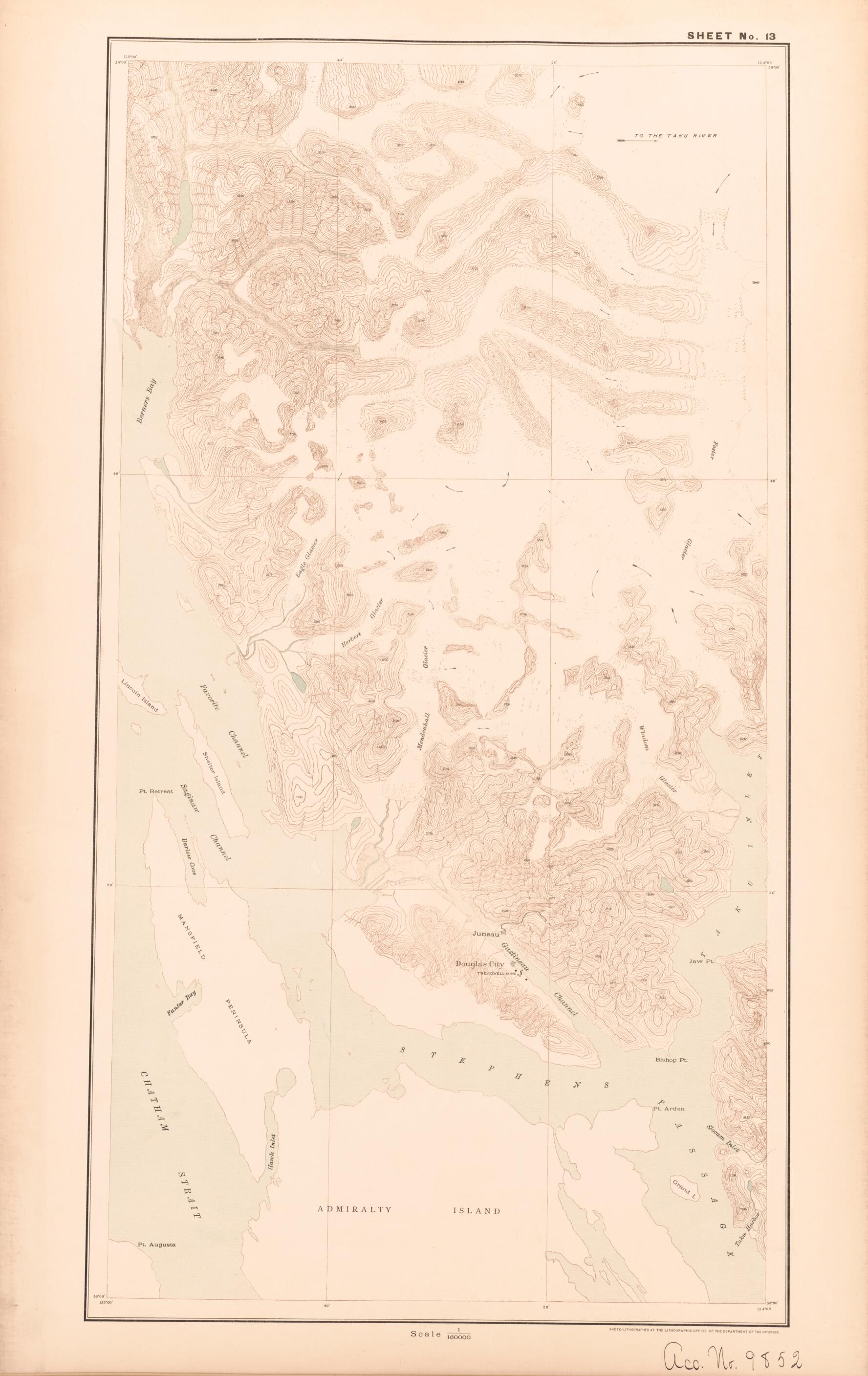 This old map of Sheet 13 from Alaskan Boundary Atlas from 1895 from 1895 was created by International Boundary Commission in 1895