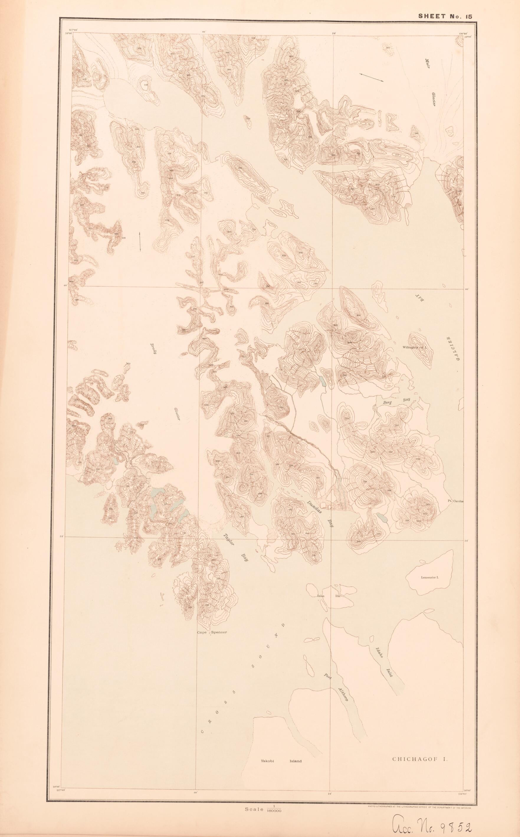 This old map of Sheet 15 from Alaskan Boundary Atlas from 1895 from 1895 was created by International Boundary Commission in 1895