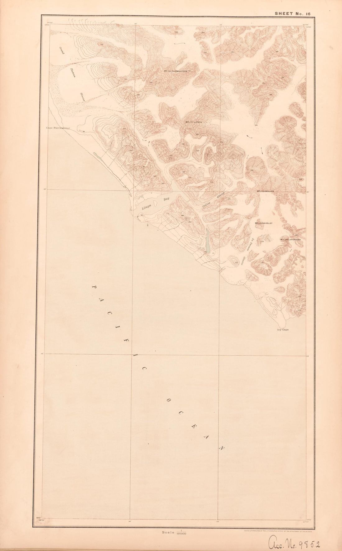 This old map of Sheet 16 from Alaskan Boundary Atlas from 1895 from 1895 was created by International Boundary Commission in 1895