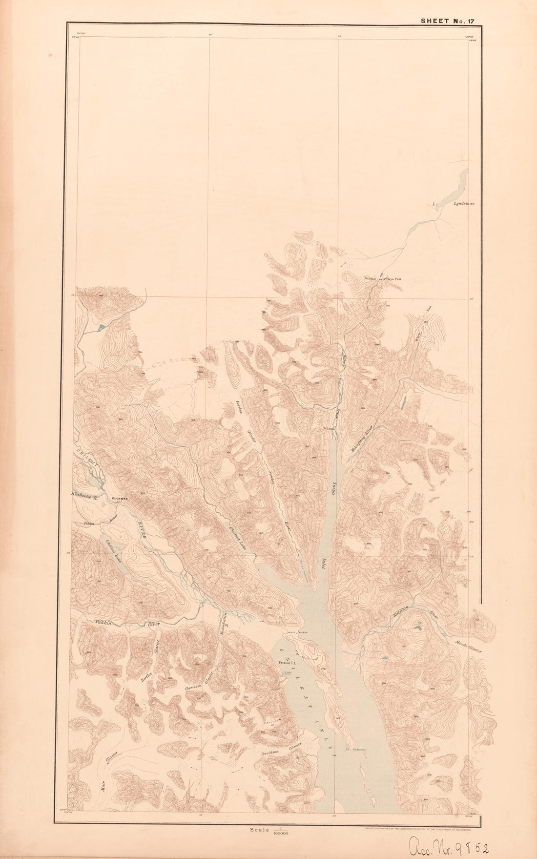 This old map of Sheet 17 from Alaskan Boundary Atlas from 1895 from 1895 was created by International Boundary Commission in 1895
