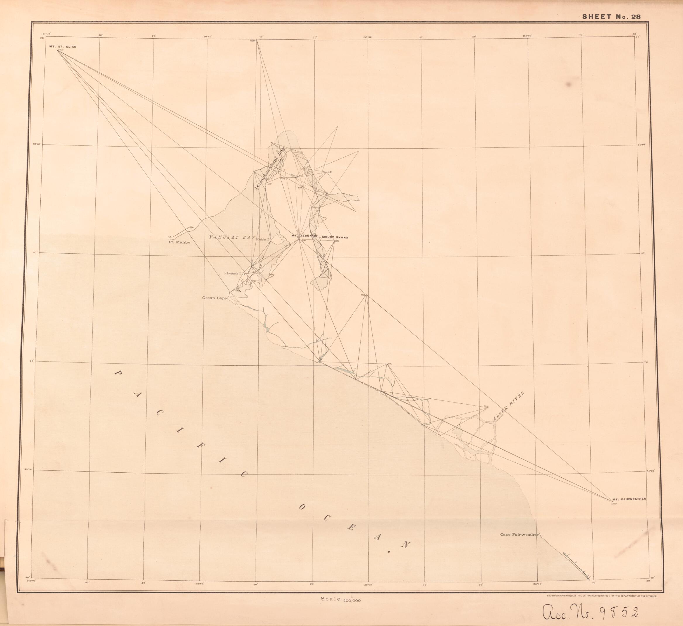 This old map of Sheet 28 from Alaskan Boundary Atlas from 1895 from 1895 was created by International Boundary Commission in 1895
