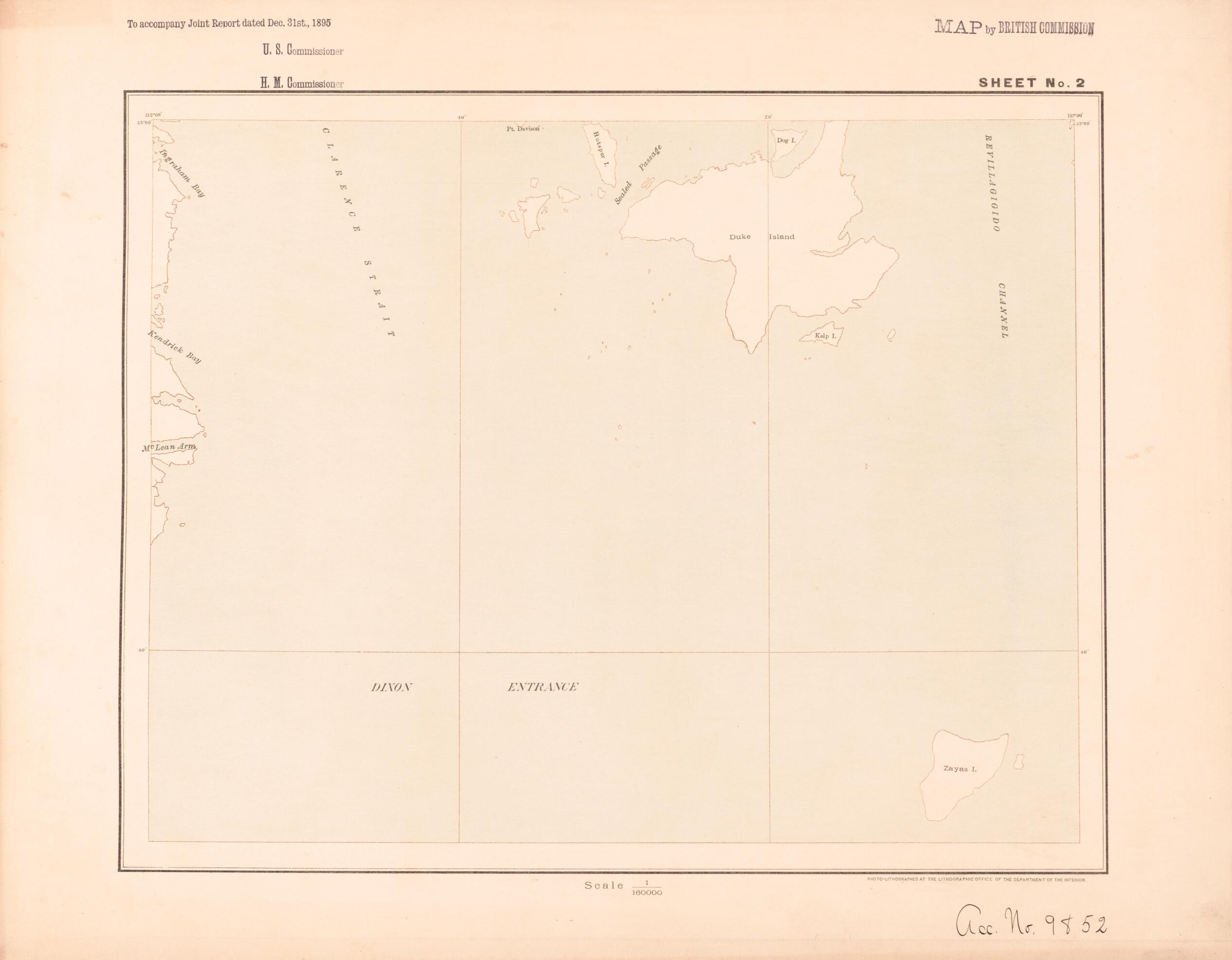 This old map of Sheet 2 from Alaskan Boundary Atlas from 1895 from 1895 was created by International Boundary Commission in 1895