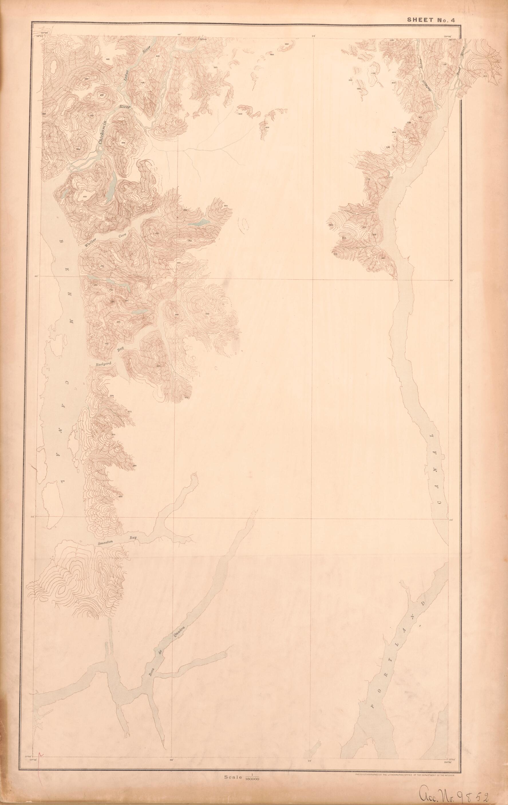 This old map of Sheet 4 from Alaskan Boundary Atlas from 1895 from 1895 was created by International Boundary Commission in 1895