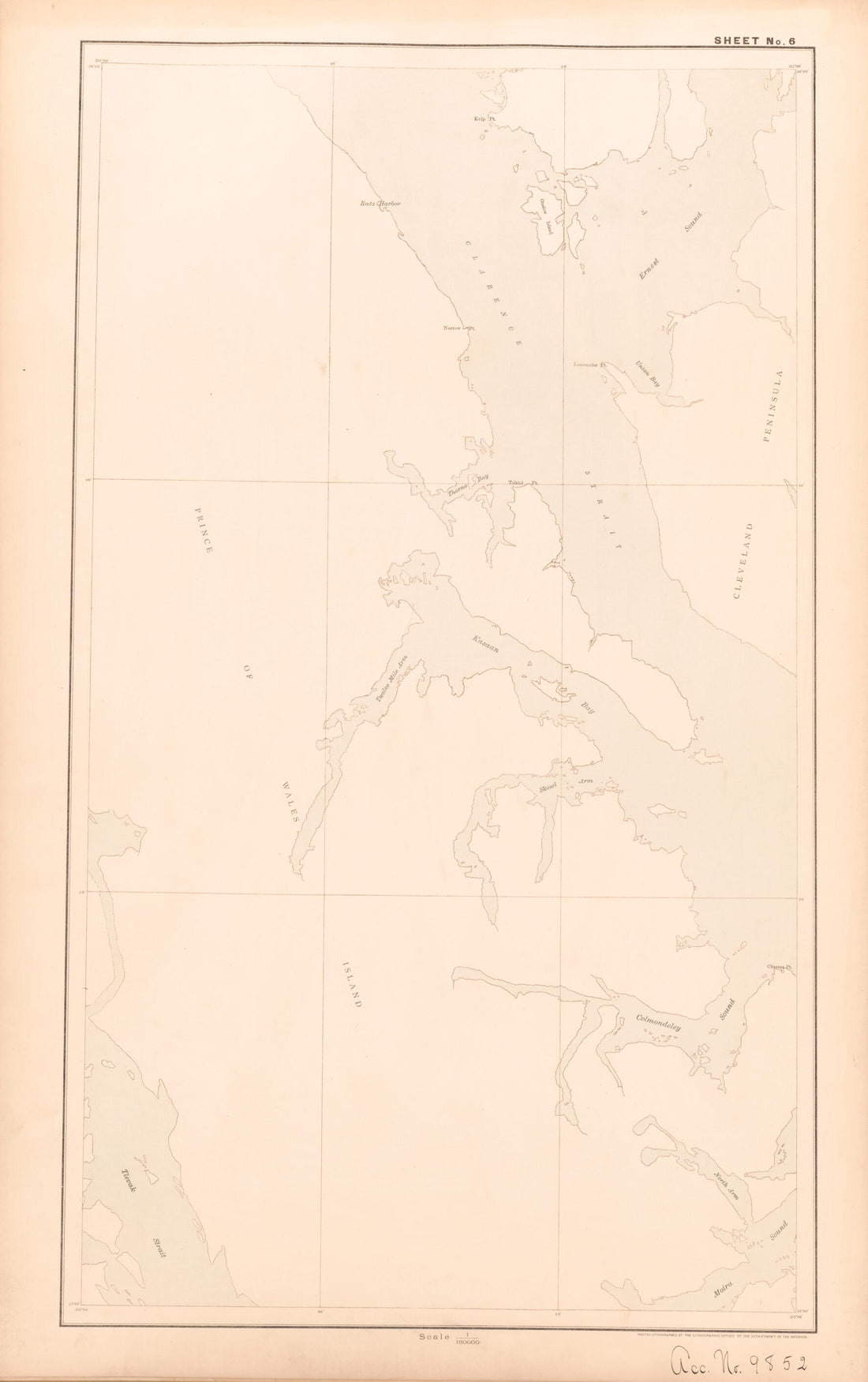 This old map of Sheet 6 from Alaskan Boundary Atlas from 1895 from 1895 was created by International Boundary Commission in 1895