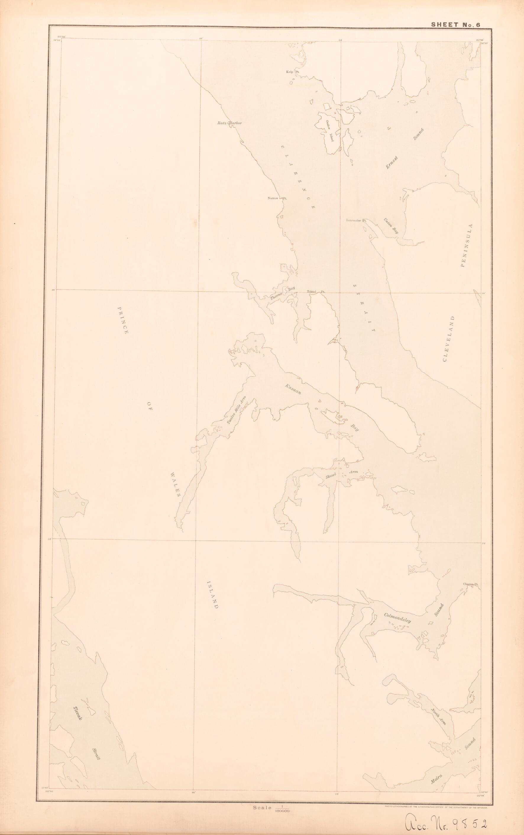 This old map of Sheet 6 from Alaskan Boundary Atlas from 1895 from 1895 was created by International Boundary Commission in 1895