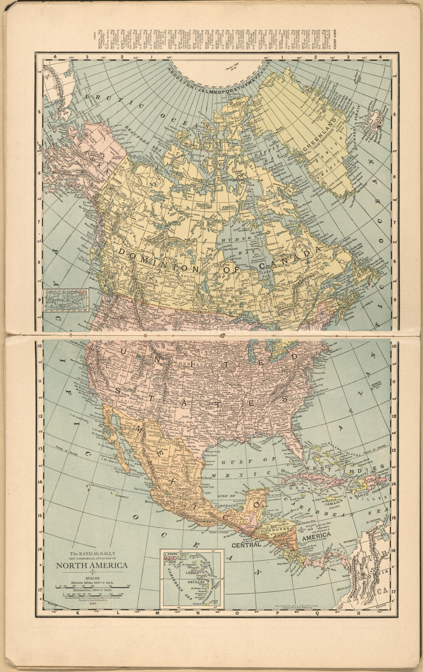 This old map of North America: 1912 from Mexican Revolution from 1913 was created by Rand McNally and Company in 1913