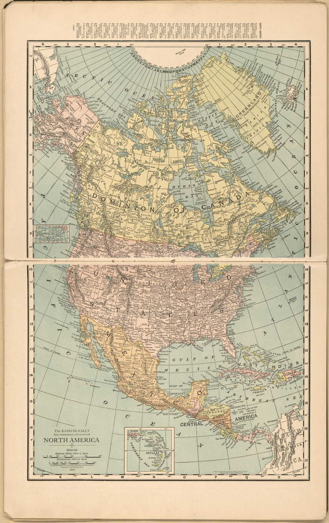 This old map of North America: 1912 from Mexican Revolution from 1913 was created by Rand McNally and Company in 1913
