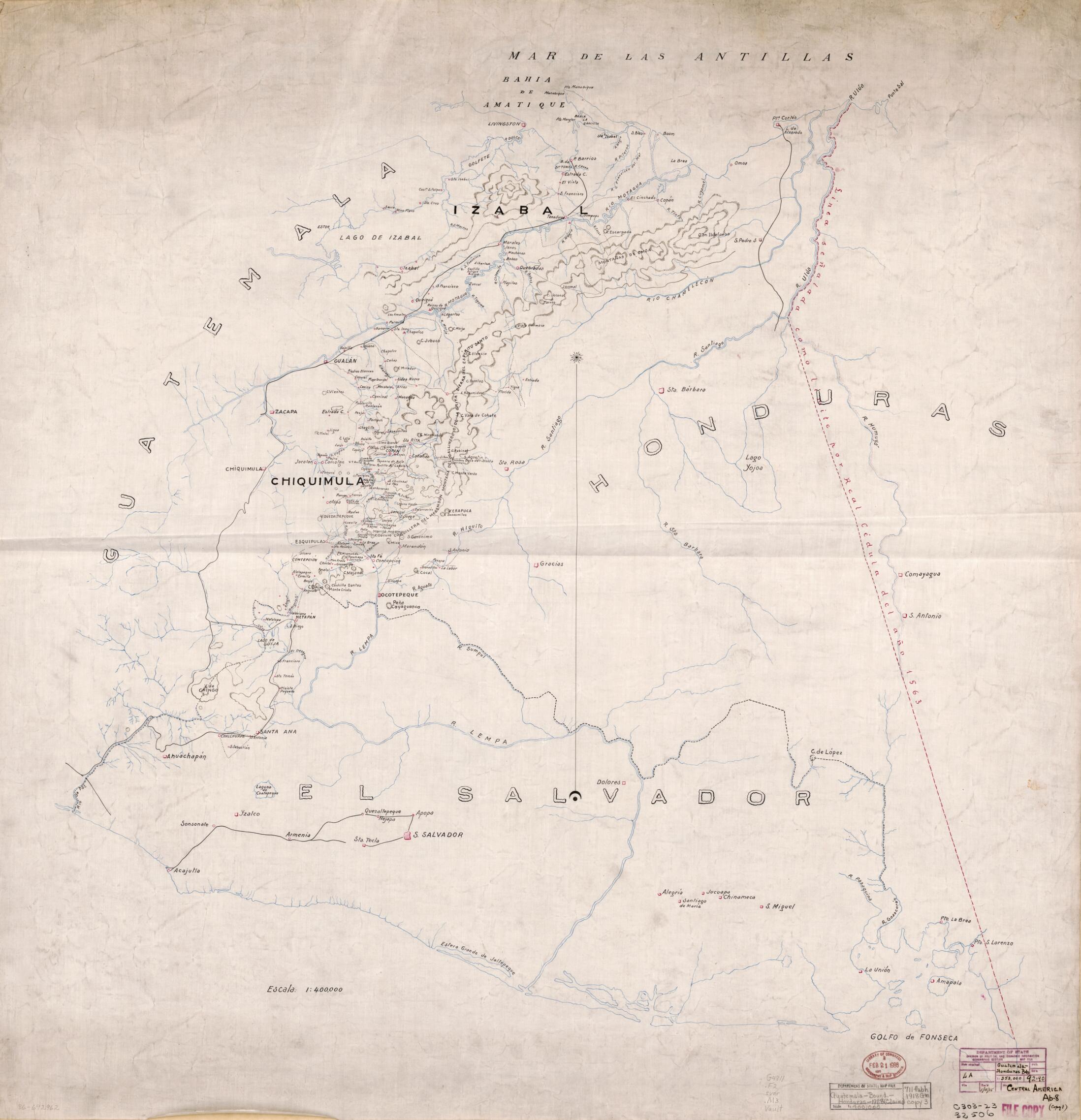 This old map of Sheet 5 - Manuscript Map of Guatemala-Honduras Boundary from Maps of Guatemala-Honduras Boundary. from 1918 was created by in 1918