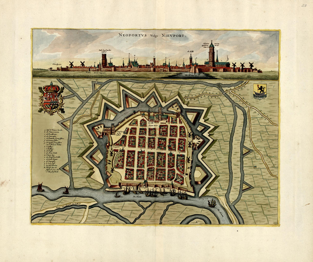 Neoportvs Vulgo Nievport from a Collection of Plans of Fortifications and Battles, 1684-1709 by Relic Map Company