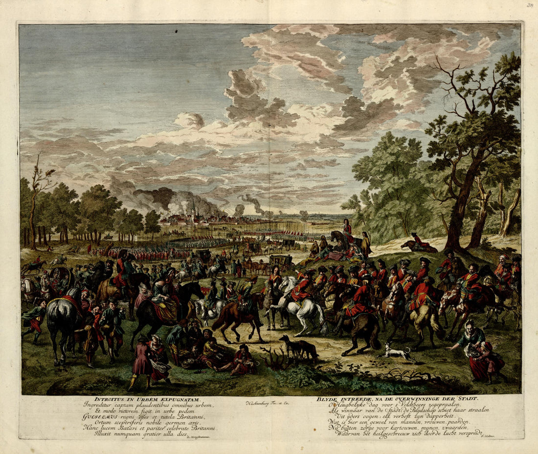 This old map of Introitus In Urbem Expugnatum from a Collection of Plans of Fortifications and Battles, 1684-from 1709 from 1709 was created by Anna Beeck in 1709