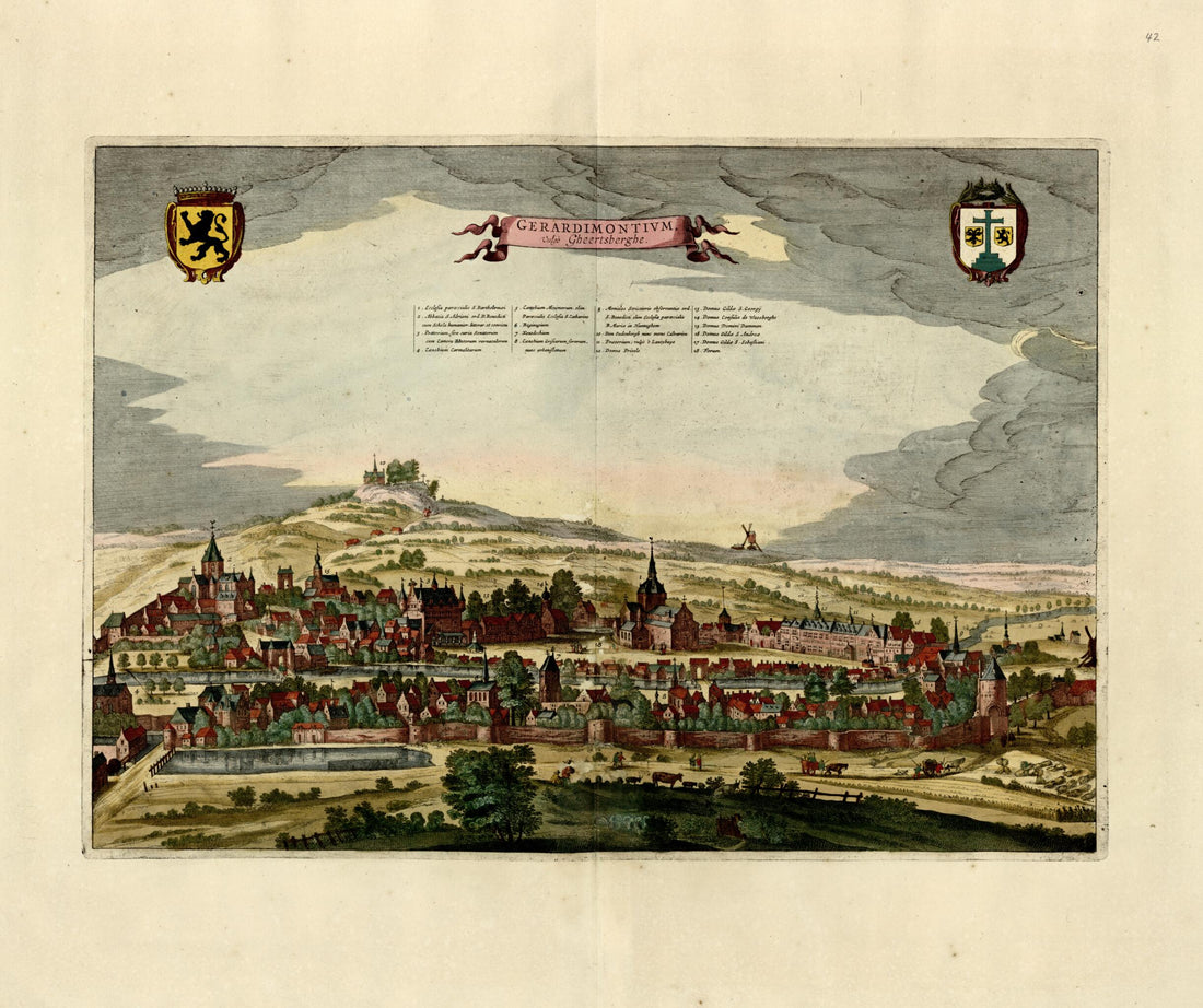 This old map of Gerardimontivm Vulgo Gheertsberghe from a Collection of Plans of Fortifications and Battles, 1684-from 1709 from 1709 was created by Anna Beeck in 1709