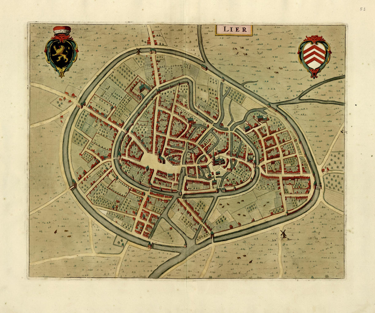 Lier from a Collection of Plans of Fortifications and Battles, 1684-1709 by Relic Map Company