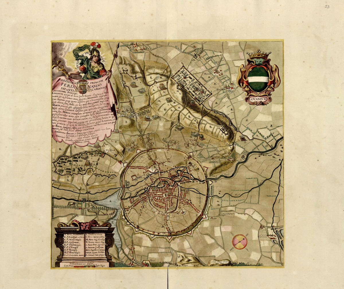 Lovanivm from a Collection of Plans of Fortifications and Battles, 1684-1709 by Relic Map Company
