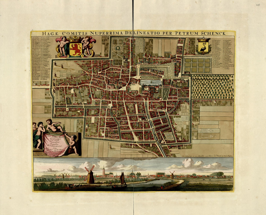 This old map of Hagae Comitis from a Collection of Plans of Fortifications and Battles, 1684-from 1709 from 1709 was created by Anna Beeck in 1709