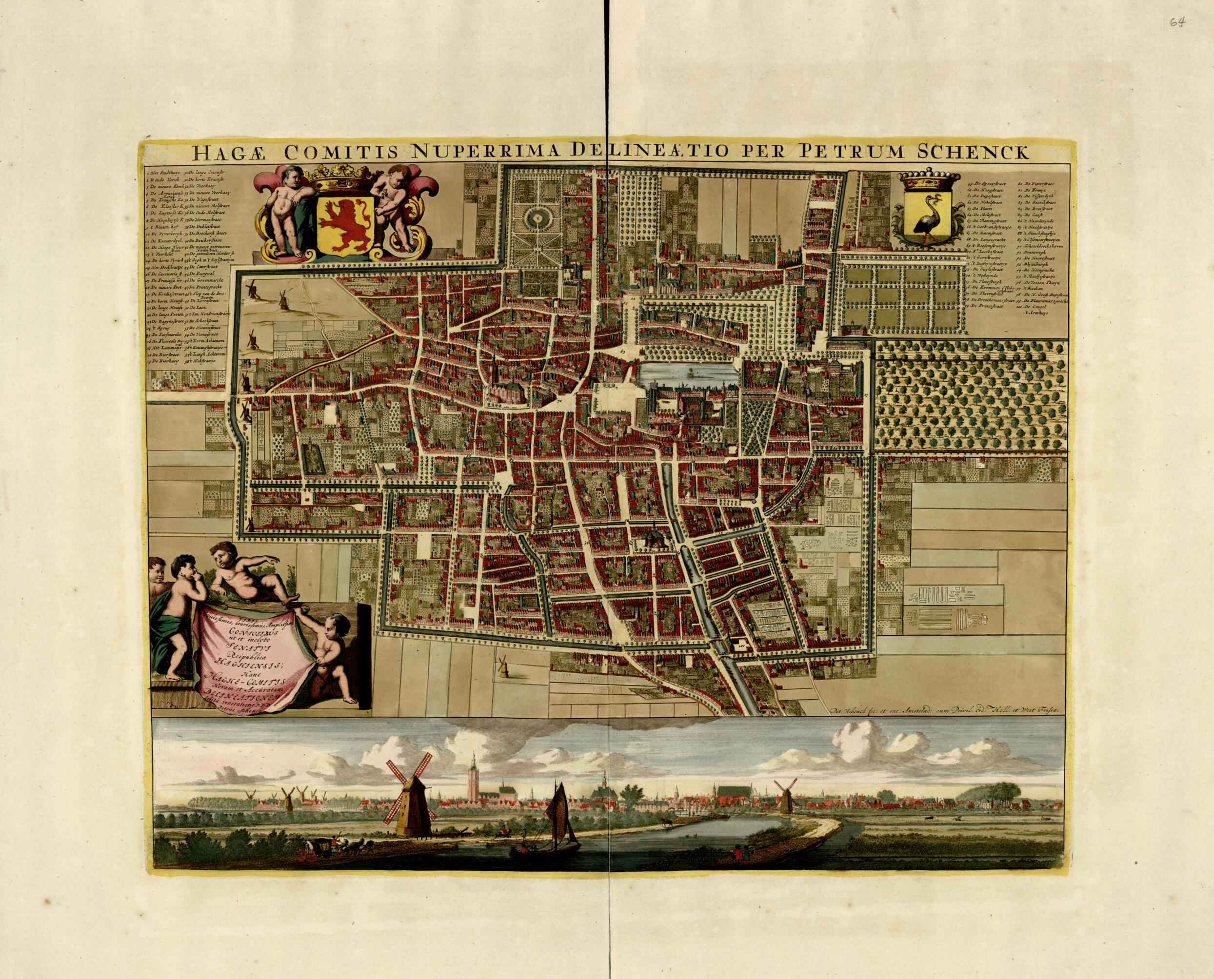 This old map of Hagae Comitis from a Collection of Plans of Fortifications and Battles, 1684-from 1709 from 1709 was created by Anna Beeck in 1709