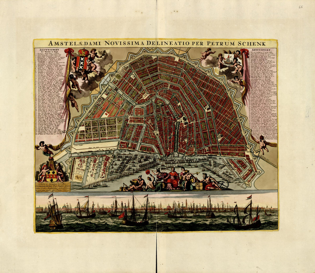 This old map of Amstelaedami Novissima from a Collection of Plans of Fortifications and Battles, 1684-from 1709 from 1709 was created by Anna Beeck in 1709