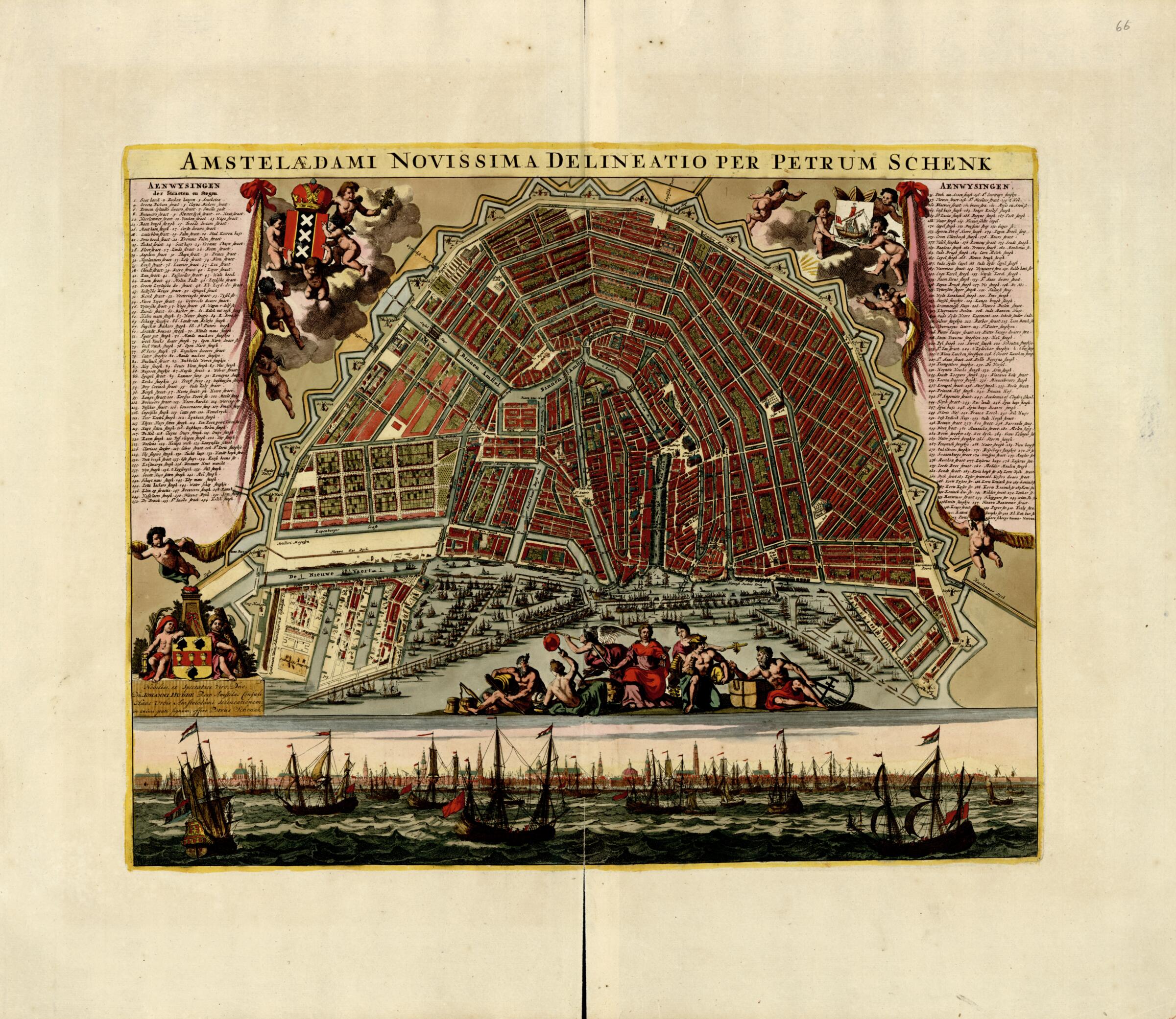 This old map of Amstelaedami Novissima from a Collection of Plans of Fortifications and Battles, 1684-from 1709 from 1709 was created by Anna Beeck in 1709