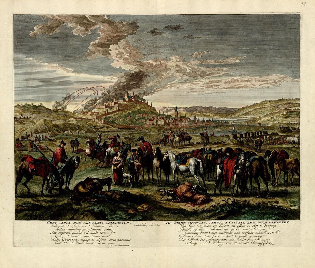 This old map of Urbs Capta, Dum Arx Adhuc Obluctatur from a Collection of Plans of Fortifications and Battles, 1684-from 1709 from 1709 was created by Anna Beeck in 1709