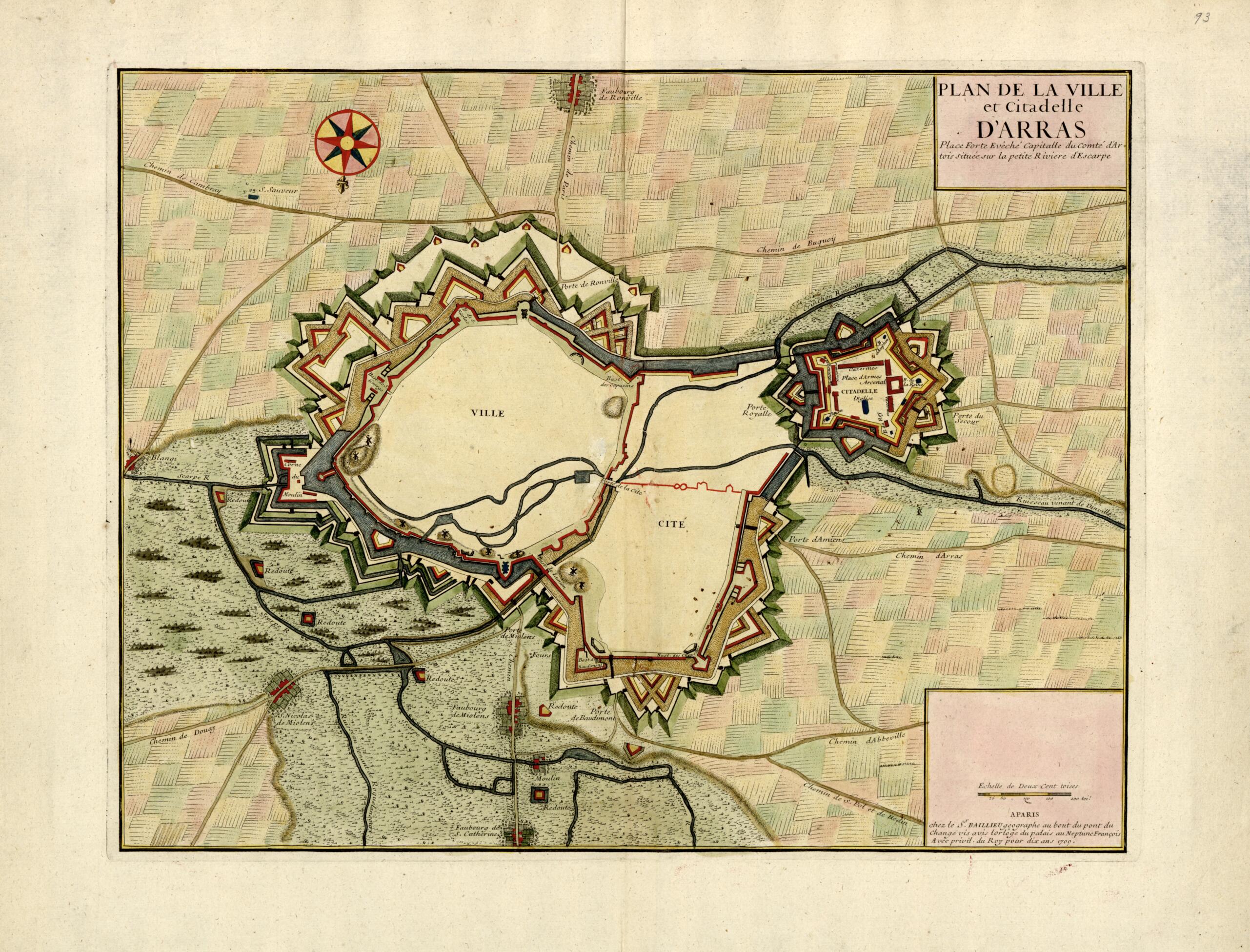 This old map of Plan De La Ville Et Citadelle D&