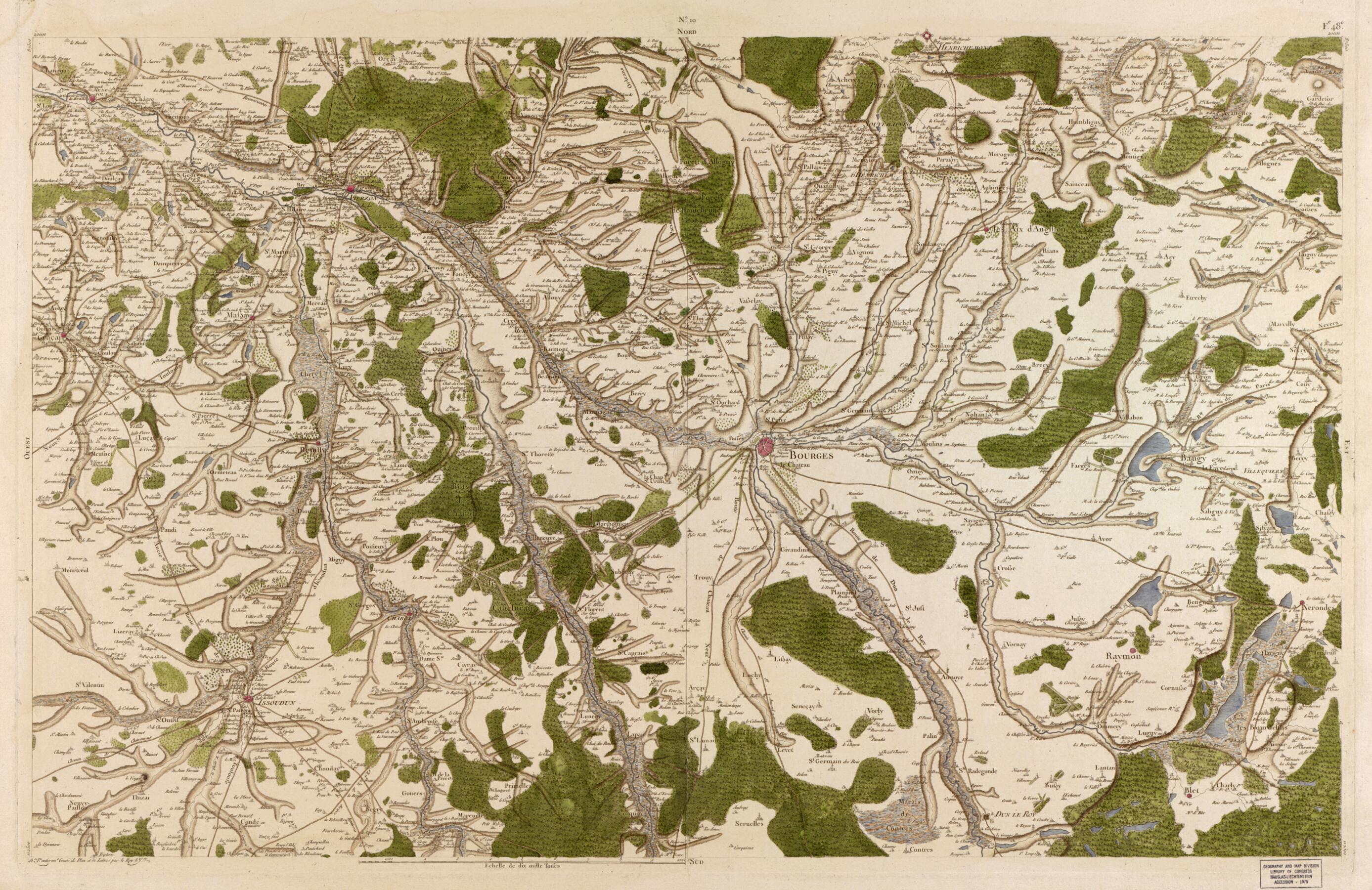 This old map of Image 10 from Carte De France from 1756 was created by Société De La Carte De France in 1756