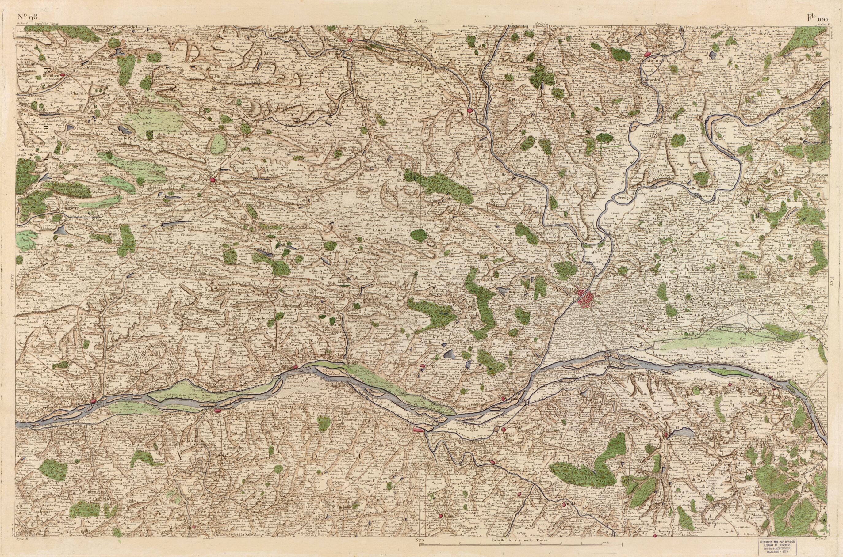 This old map of Image 101 from Carte De France from 1756 was created by Société De La Carte De France in 1756