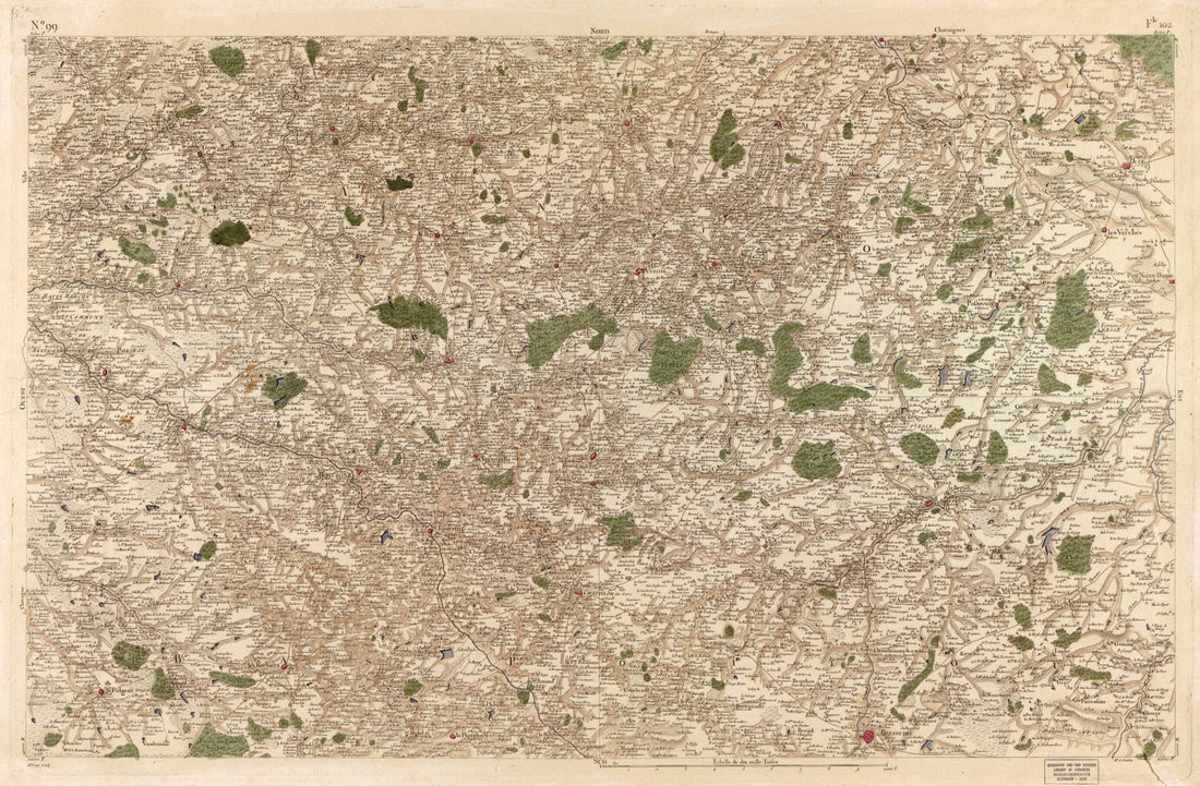 This old map of Image 102 from Carte De France from 1756 was created by Société De La Carte De France in 1756