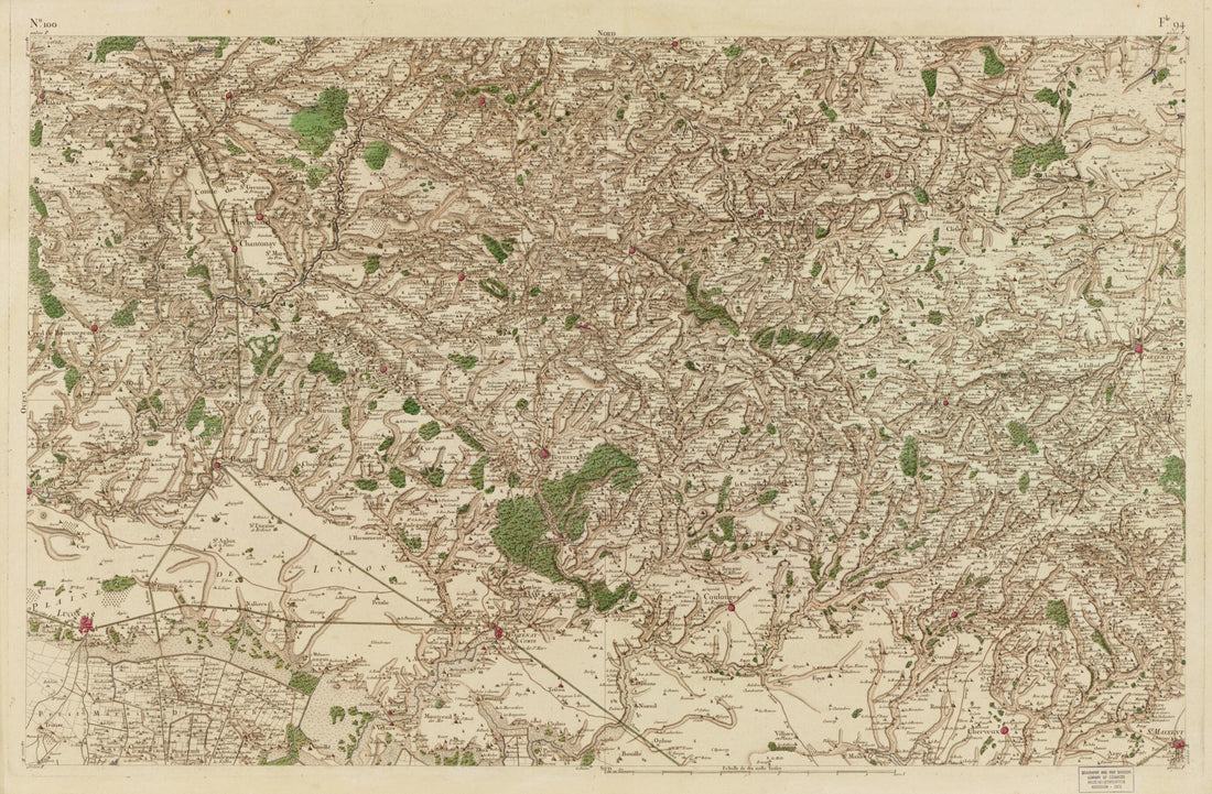 This old map of Image 103 from Carte De France from 1756 was created by Société De La Carte De France in 1756