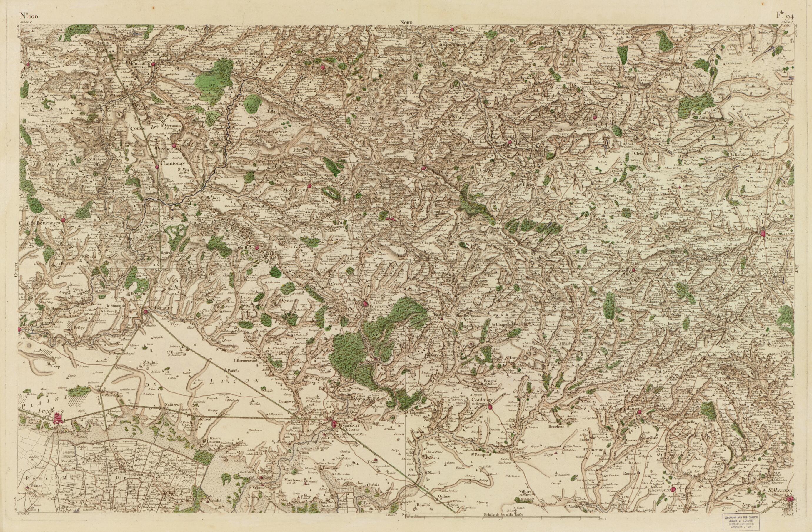 This old map of Image 103 from Carte De France from 1756 was created by Société De La Carte De France in 1756