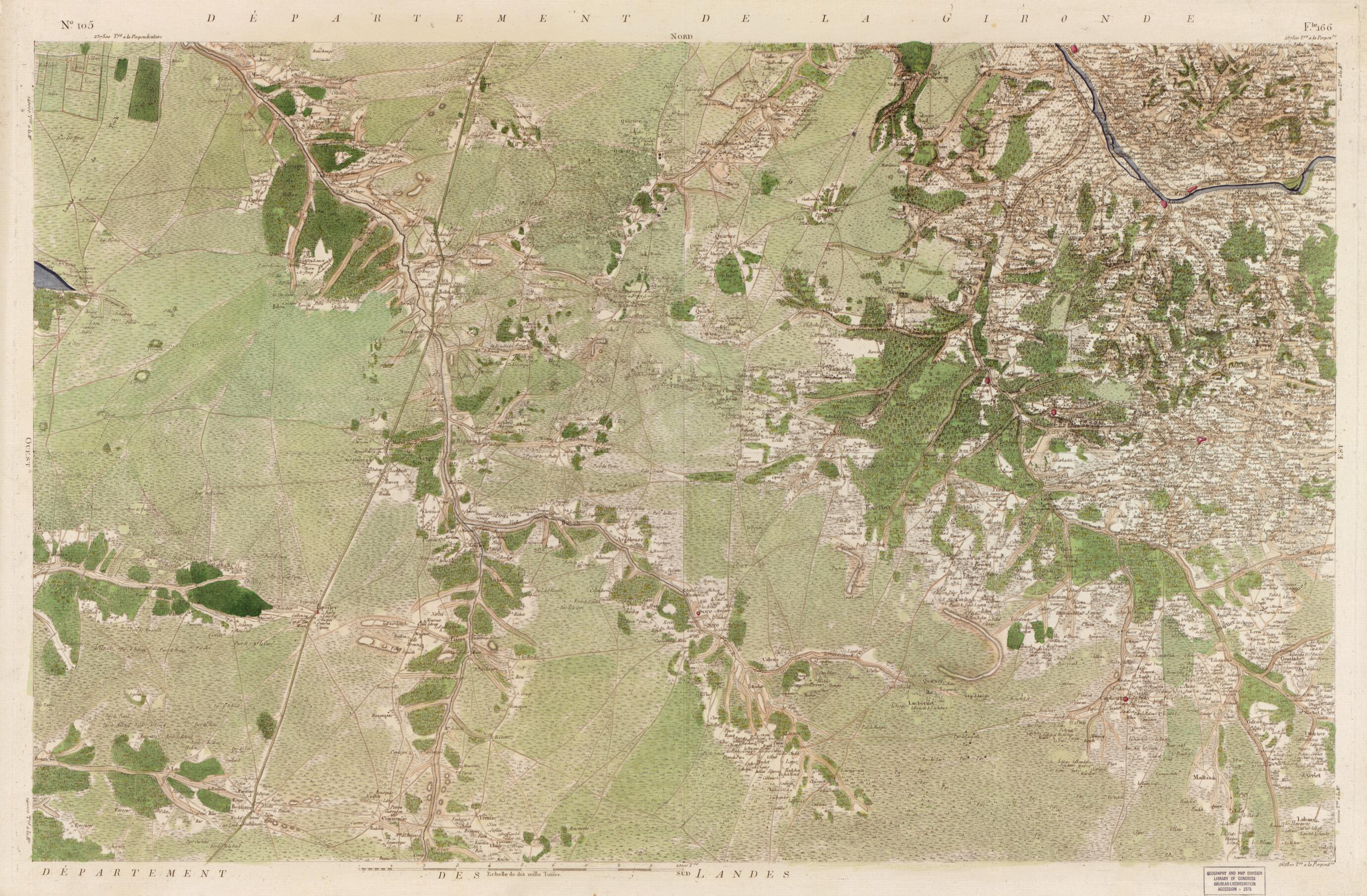 This old map of Image 108 from Carte De France from 1756 was created by Société De La Carte De France in 1756