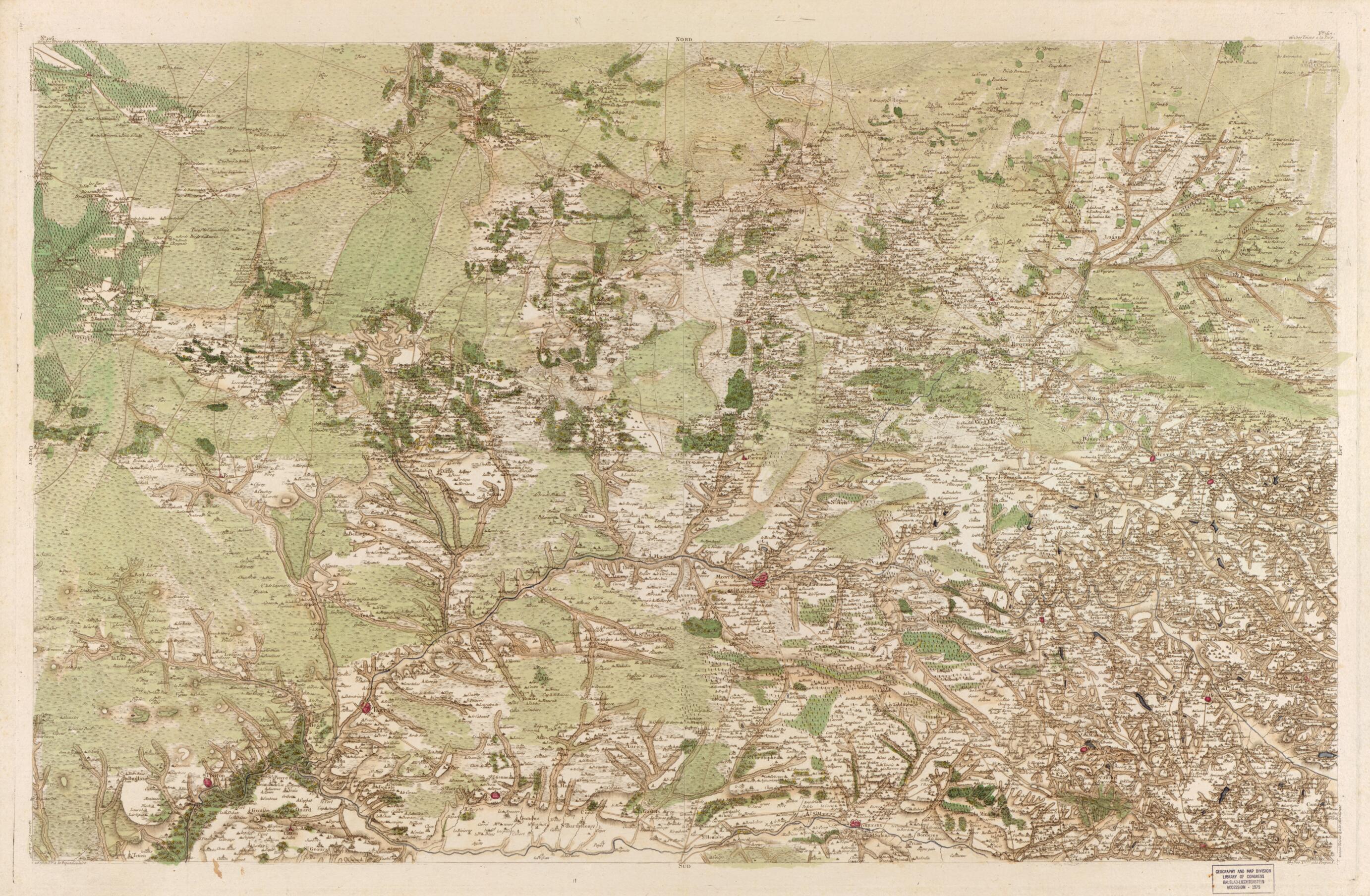 This old map of Image 109 from Carte De France from 1756 was created by Société De La Carte De France in 1756