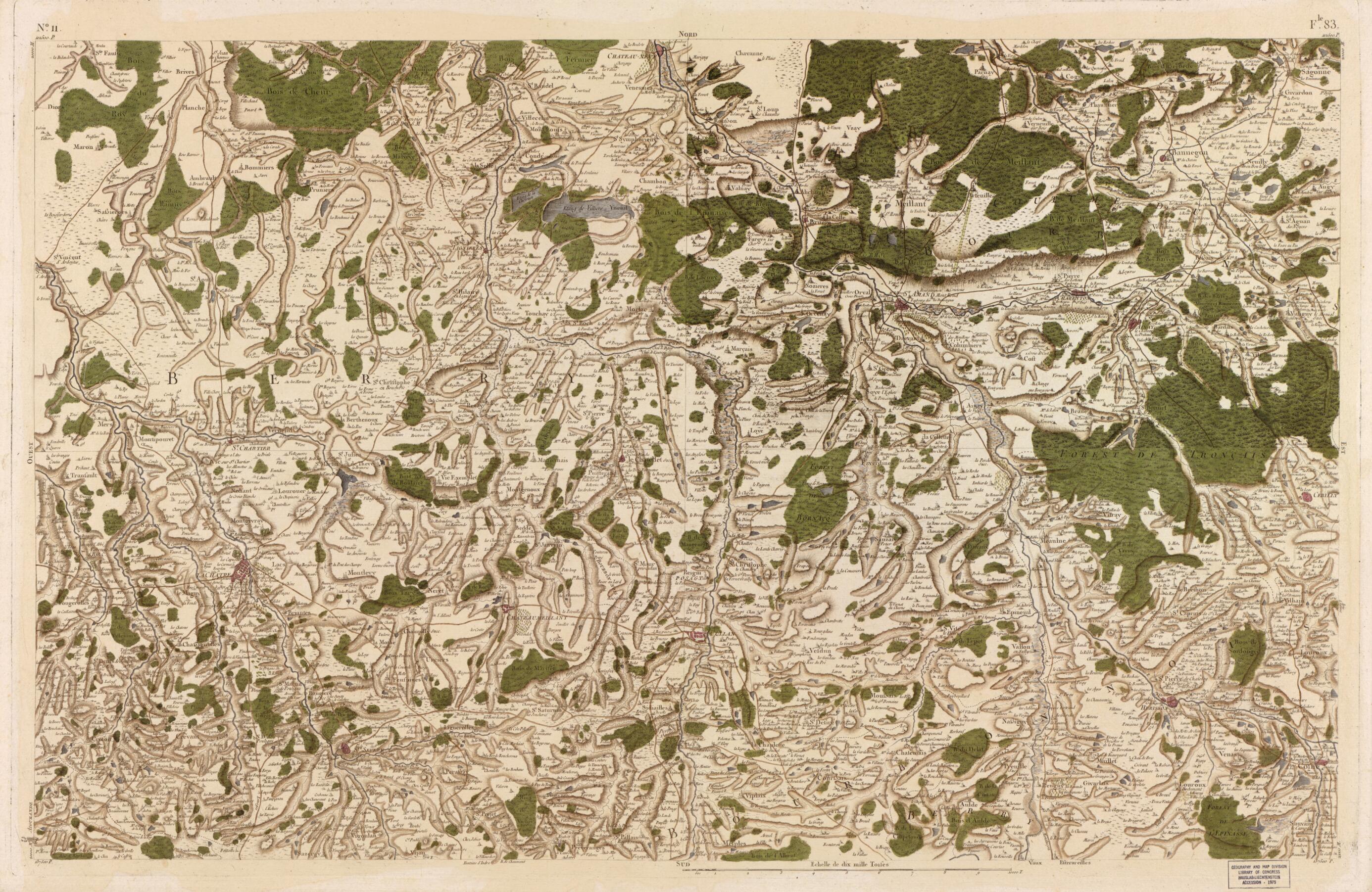 This old map of Image 11 from Carte De France from 1756 was created by Société De La Carte De France in 1756