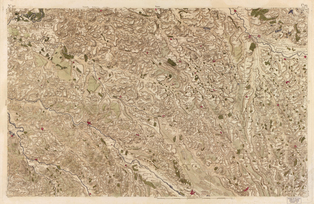 This old map of Image 110 from Carte De France from 1756 was created by Société De La Carte De France in 1756