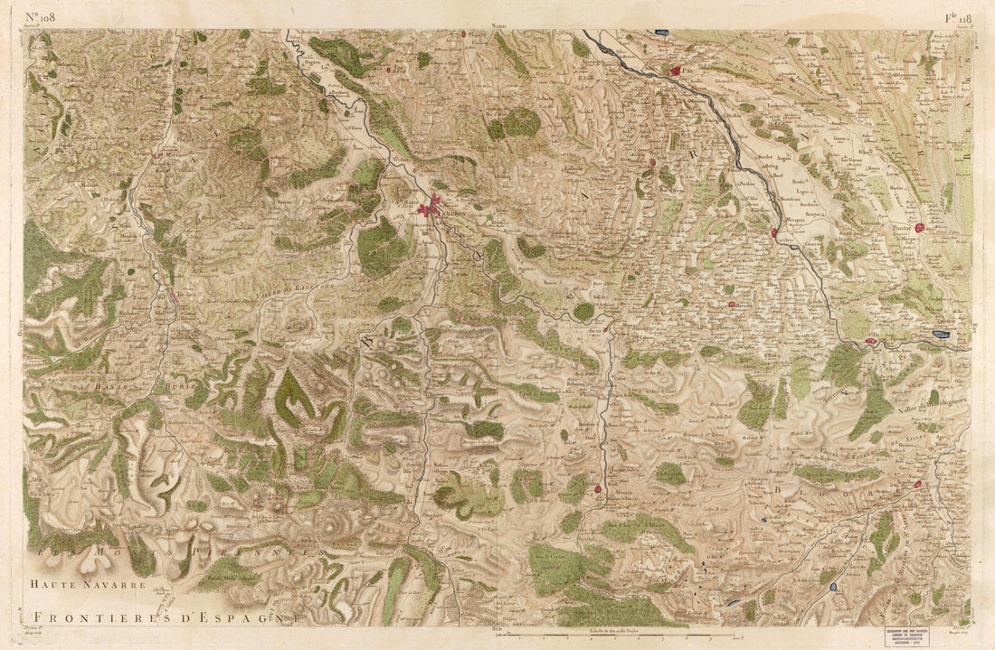 This old map of Image 111 from Carte De France from 1756 was created by Société De La Carte De France in 1756