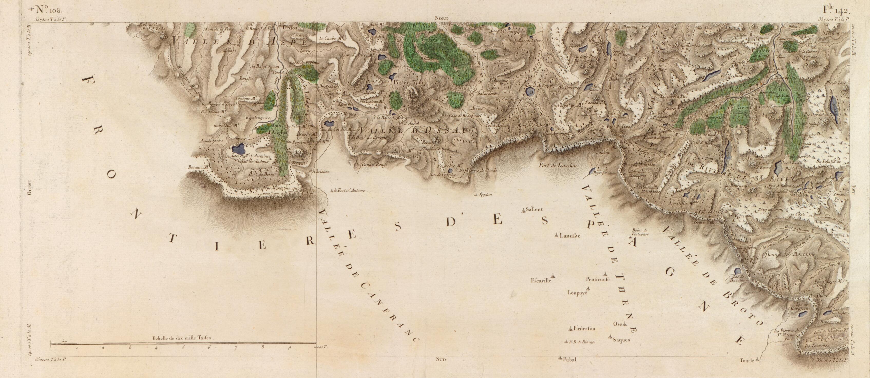 This old map of Image 112 from Carte De France from 1756 was created by Société De La Carte De France in 1756