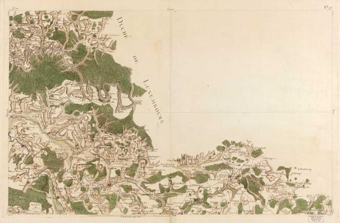 This old map of Image 113 from Carte De France from 1756 was created by Société De La Carte De France in 1756