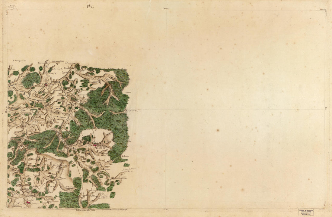 This old map of Image 114 from Carte De France from 1756 was created by Société De La Carte De France in 1756