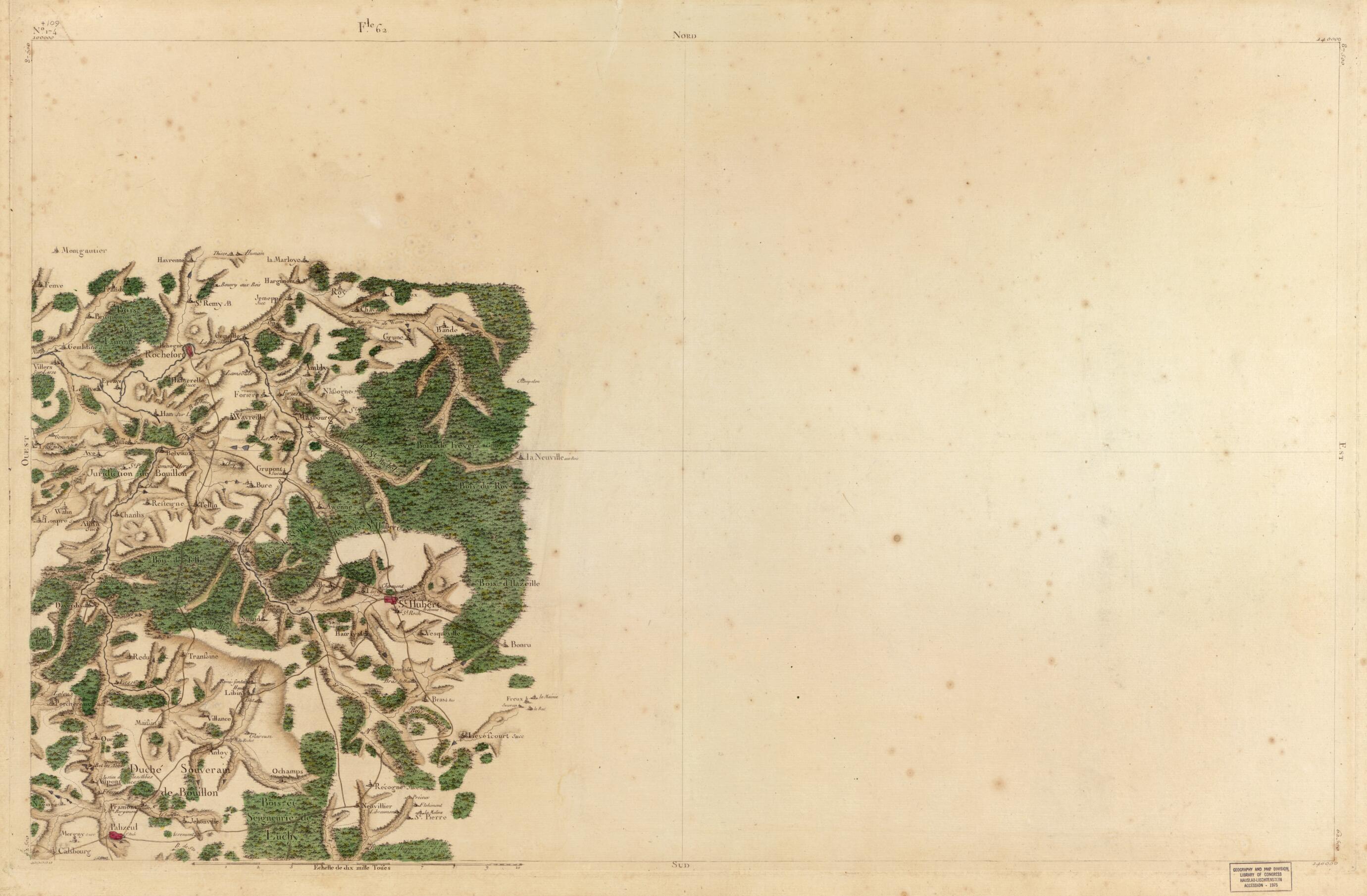 This old map of Image 114 from Carte De France from 1756 was created by Société De La Carte De France in 1756