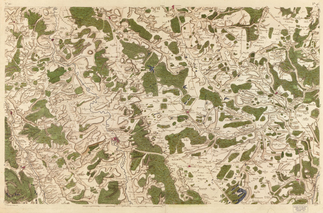 This old map of Image 115 from Carte De France from 1756 was created by Société De La Carte De France in 1756
