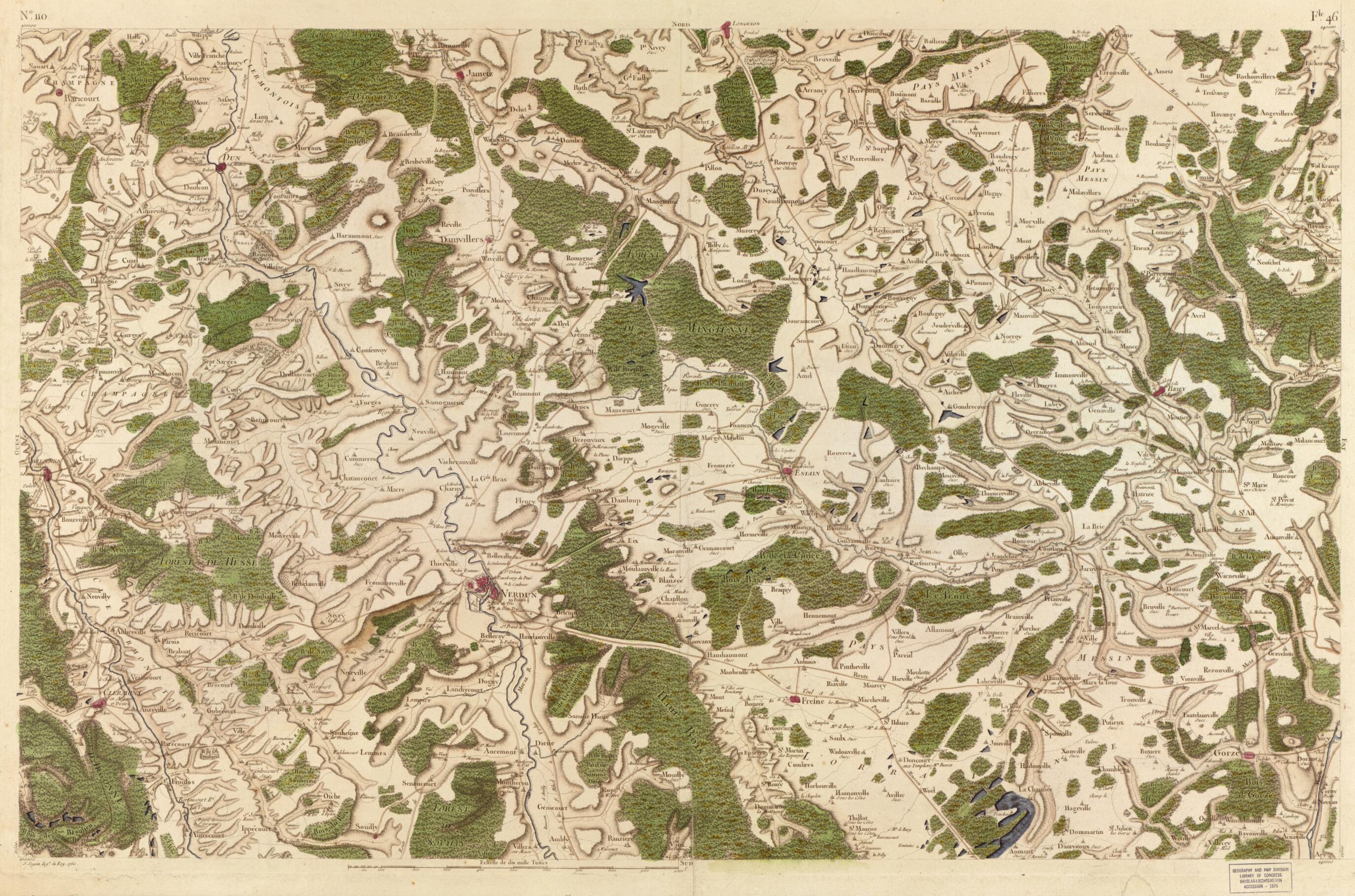 This old map of Image 115 from Carte De France from 1756 was created by Société De La Carte De France in 1756