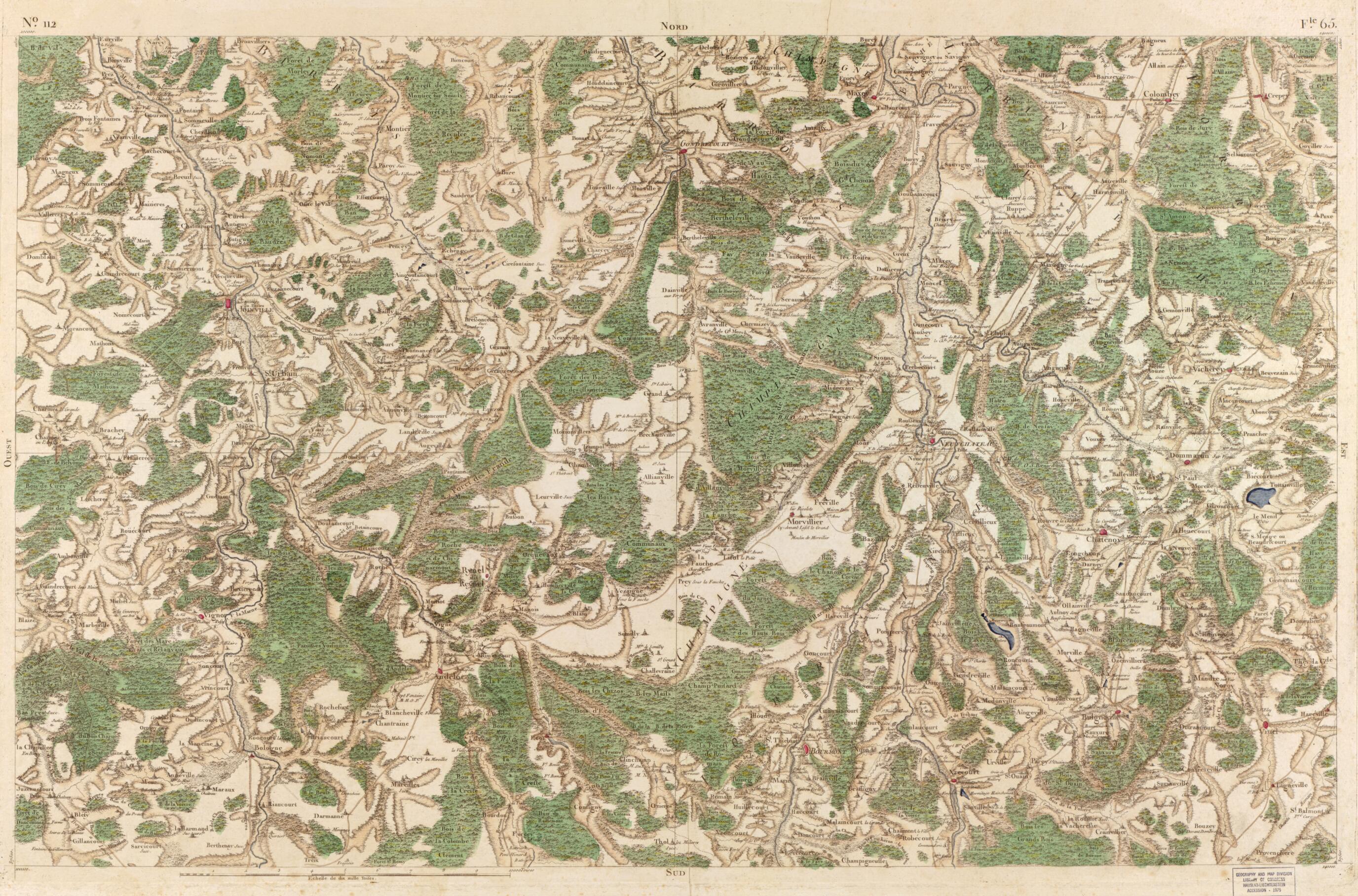 This old map of Image 117 from Carte De France from 1756 was created by Société De La Carte De France in 1756
