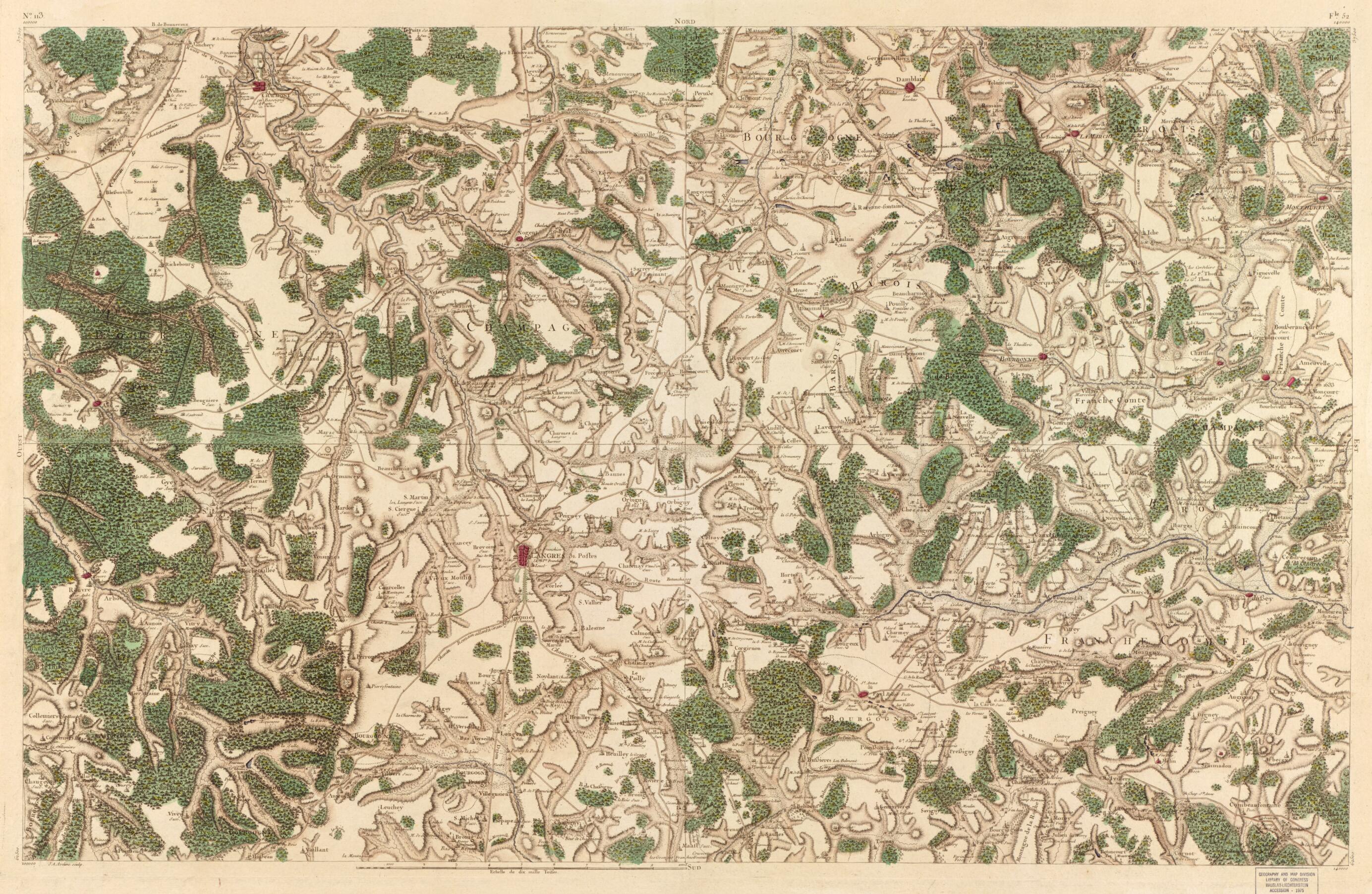 This old map of Image 118 from Carte De France from 1756 was created by Société De La Carte De France in 1756