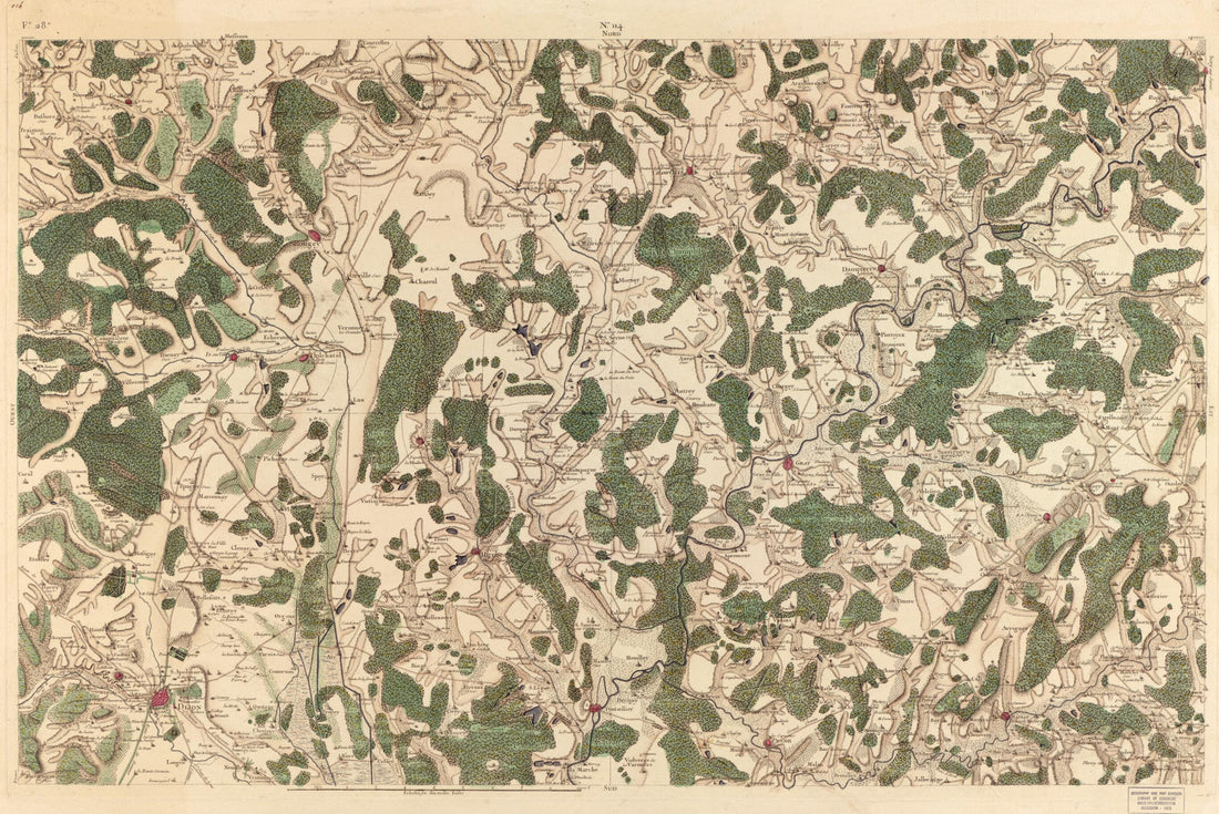 This old map of Image 119 from Carte De France from 1756 was created by Société De La Carte De France in 1756
