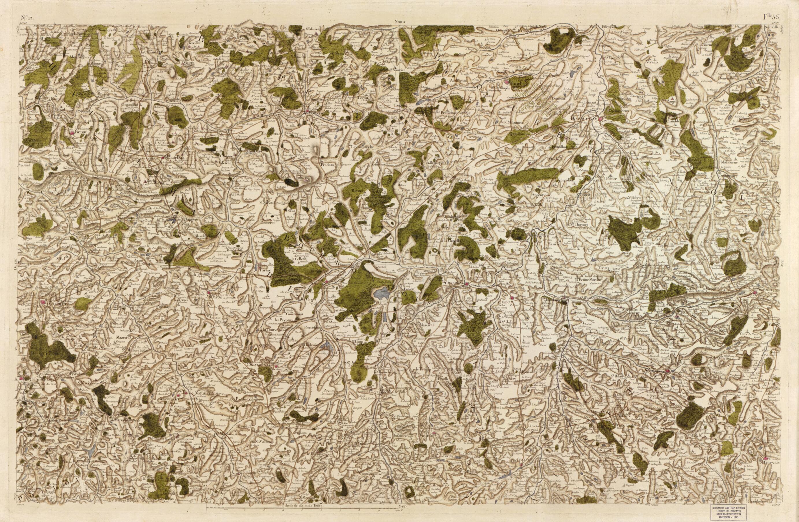 This old map of Image 12 from Carte De France from 1756 was created by Société De La Carte De France in 1756