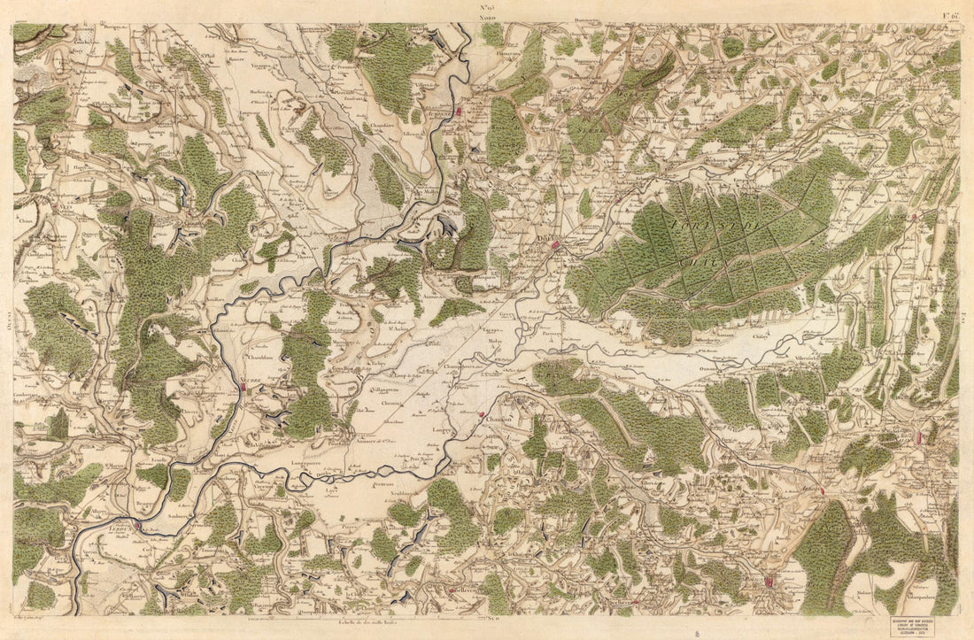 This old map of Image 120 from Carte De France from 1756 was created by Société De La Carte De France in 1756