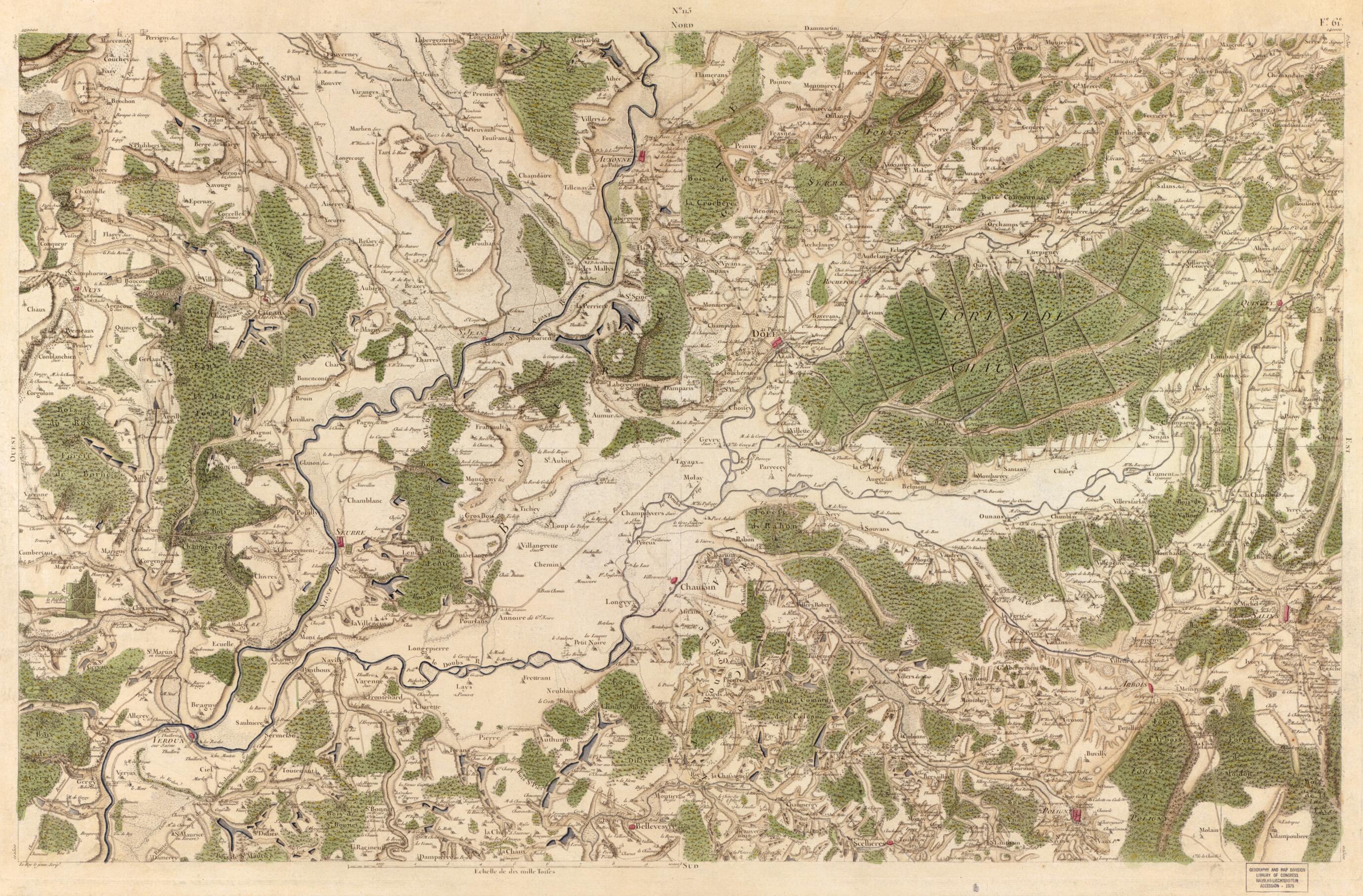 This old map of Image 120 from Carte De France from 1756 was created by Société De La Carte De France in 1756