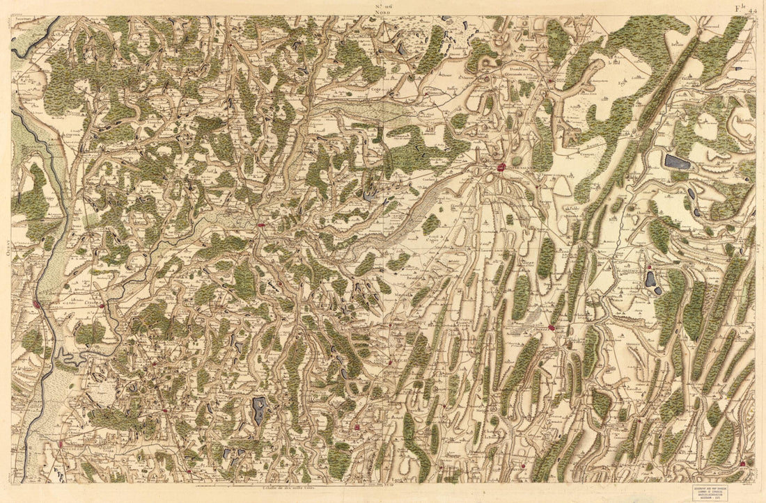 This old map of Image 121 from Carte De France from 1756 was created by Société De La Carte De France in 1756