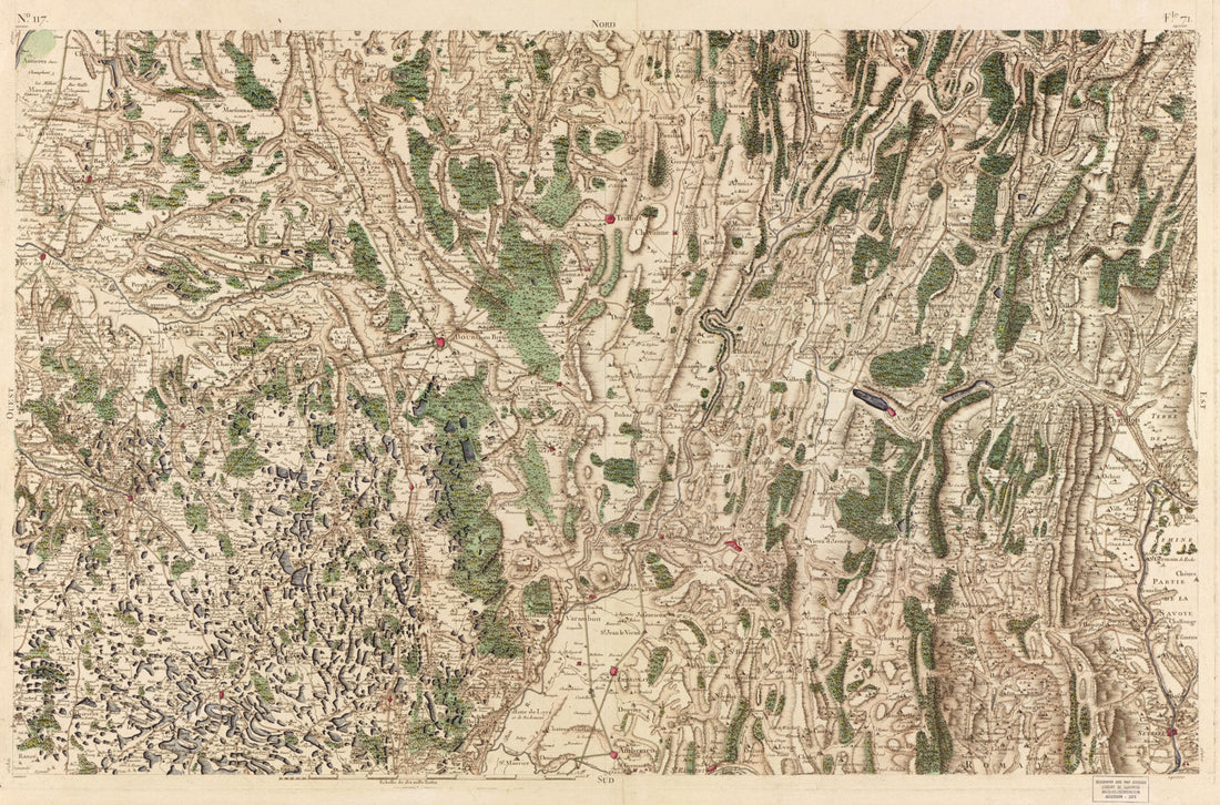 This old map of Image 122 from Carte De France from 1756 was created by Société De La Carte De France in 1756