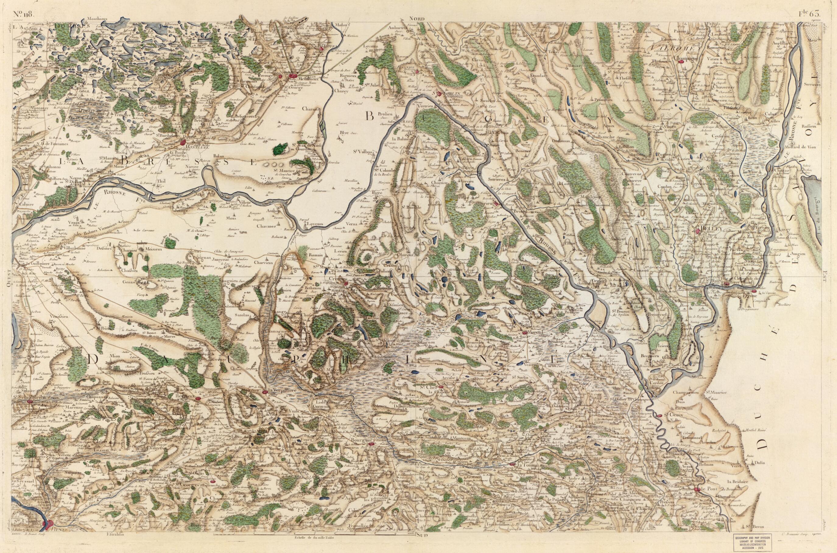 This old map of Image 123 from Carte De France from 1756 was created by Société De La Carte De France in 1756