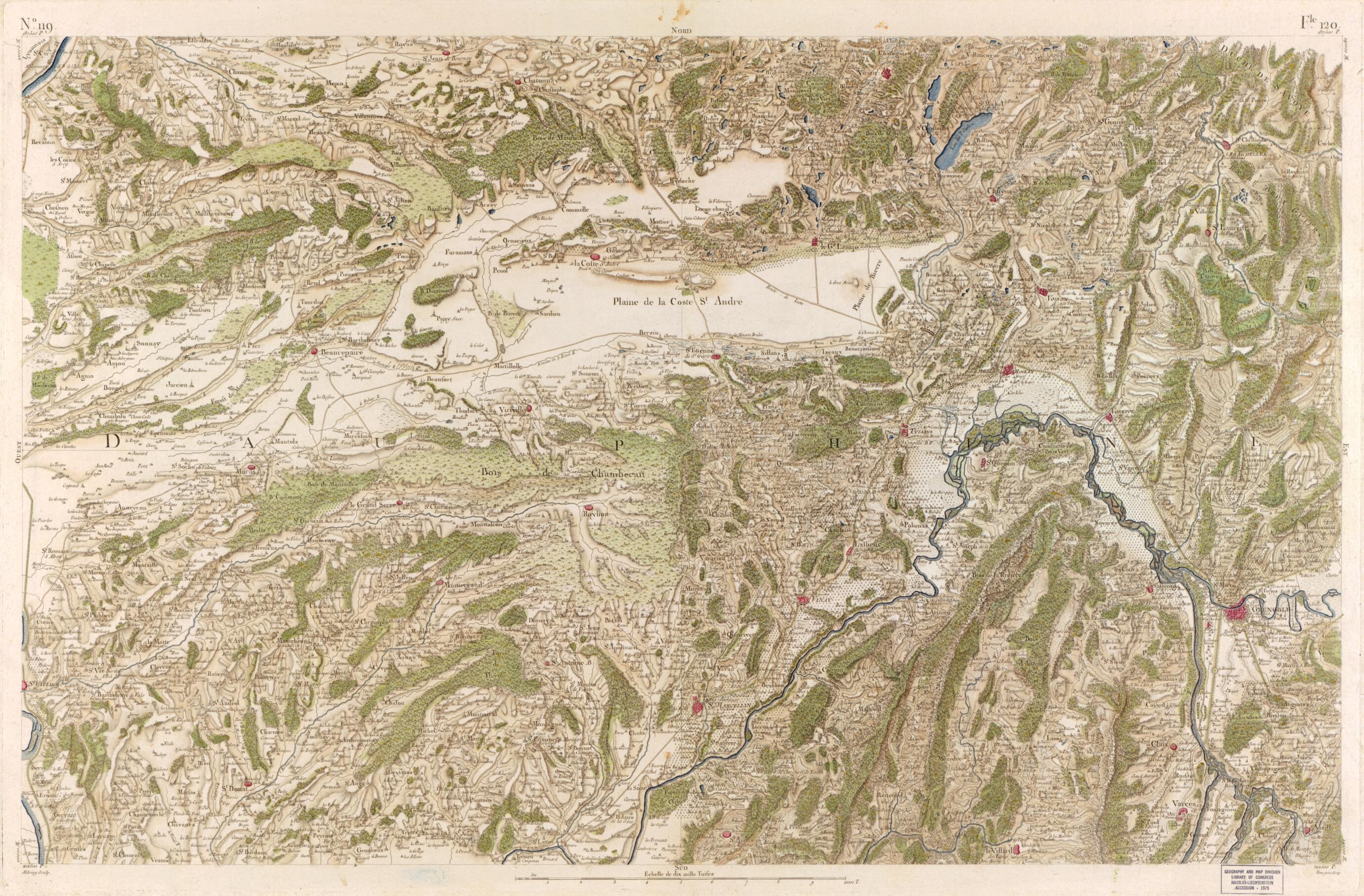 This old map of Image 124 from Carte De France from 1756 was created by Société De La Carte De France in 1756